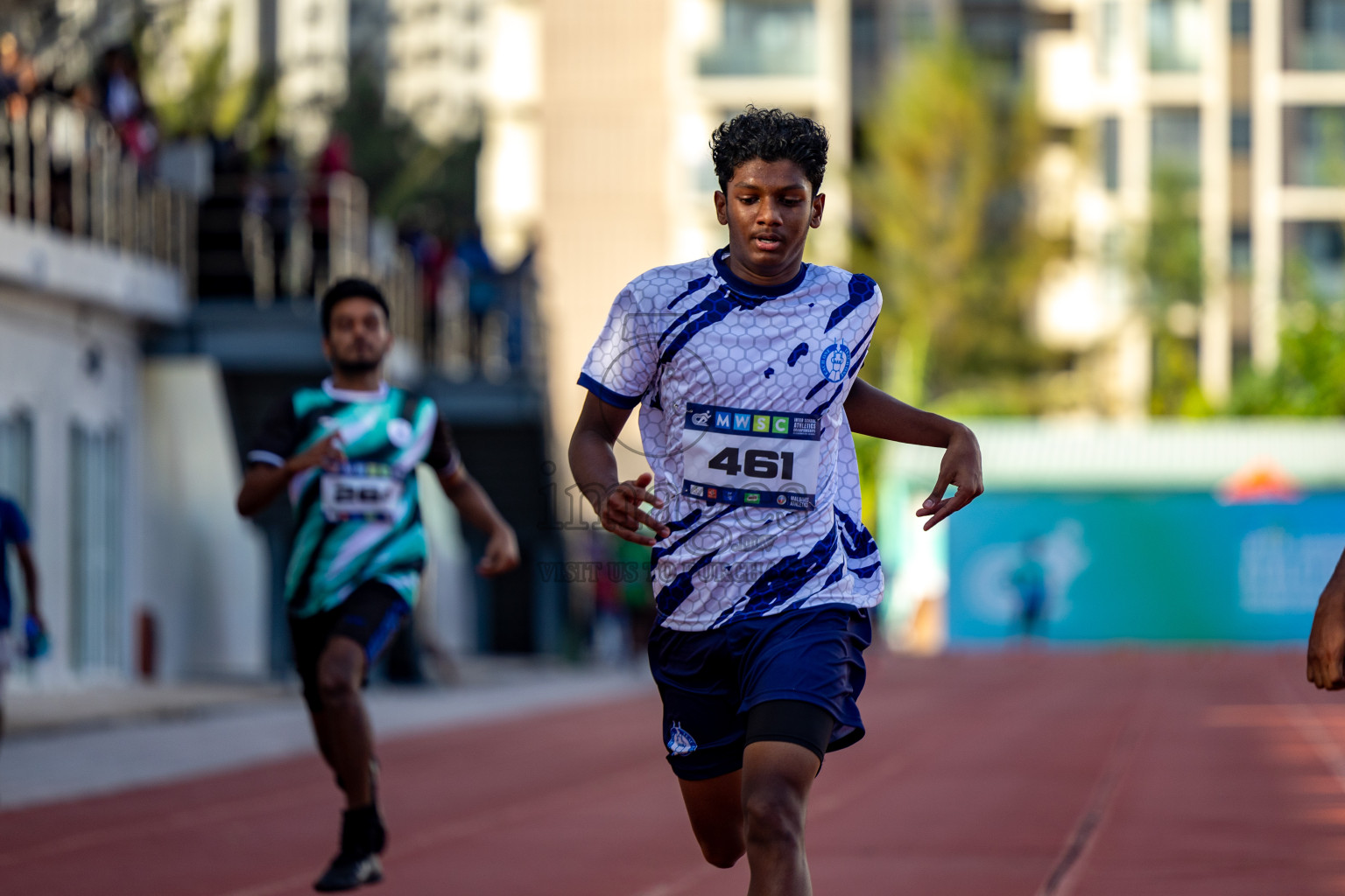 Day 1 of MWSC Interschool Athletics Championships 2024 held in Hulhumale Running Track, Hulhumale, Maldives on Saturday, 9th November 2024. 
Photos by: Hassan Simah / Images.mv