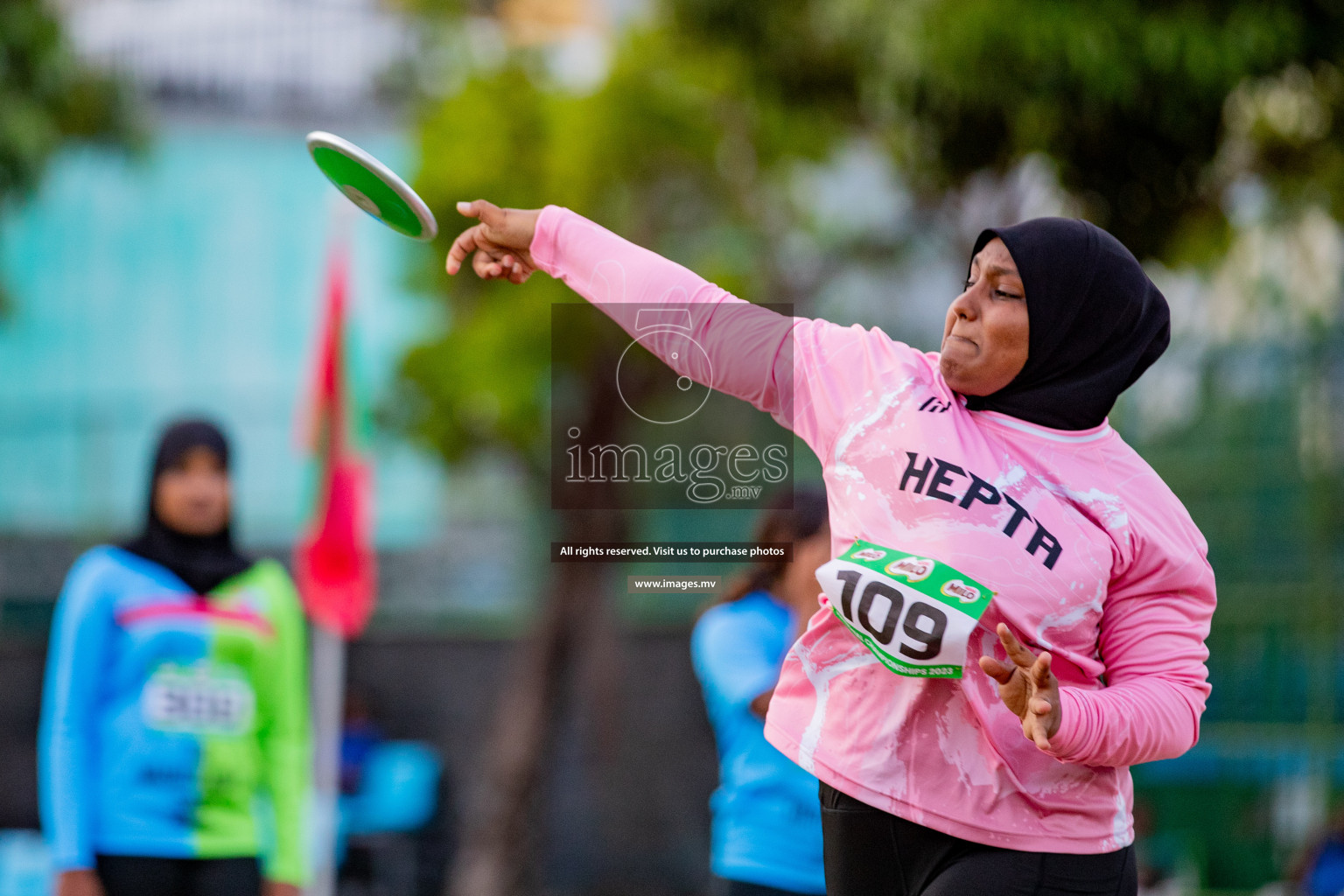 Day 2 of National Athletics Championship 2023 was held in Ekuveni Track at Male', Maldives on Friday, 24th November 2023. Photos: Hassan Simah / images.mv