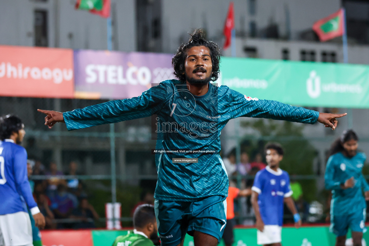 Medianet vs Crossroads Maldives in Club Maldives Cup 2023 held in Hulhumale, Maldives, on Tuesday, 18th July 2023 Photos: Nausham Waheed / images.mv