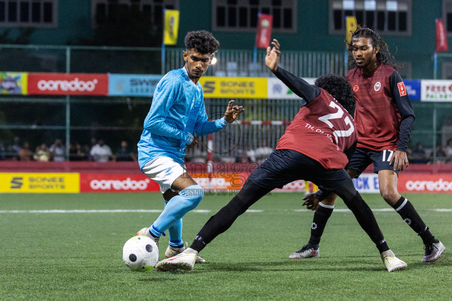 Th Buruni vs Th Omadhoo in Day 15 of Golden Futsal Challenge 2024 was held on Monday, 29th January 2024, in Hulhumale', Maldives Photos: Nausham Waheed / images.mv