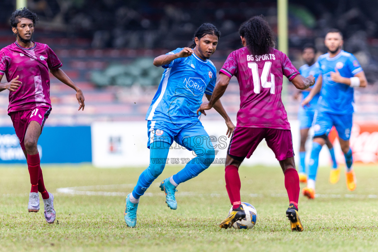 Man Ode SC vs B G Sports Club in the Quarter Final of Second Division 2023 in Male' Maldives on Monday, 5th February 2023. Photos: Nausham Waheed / images.mv