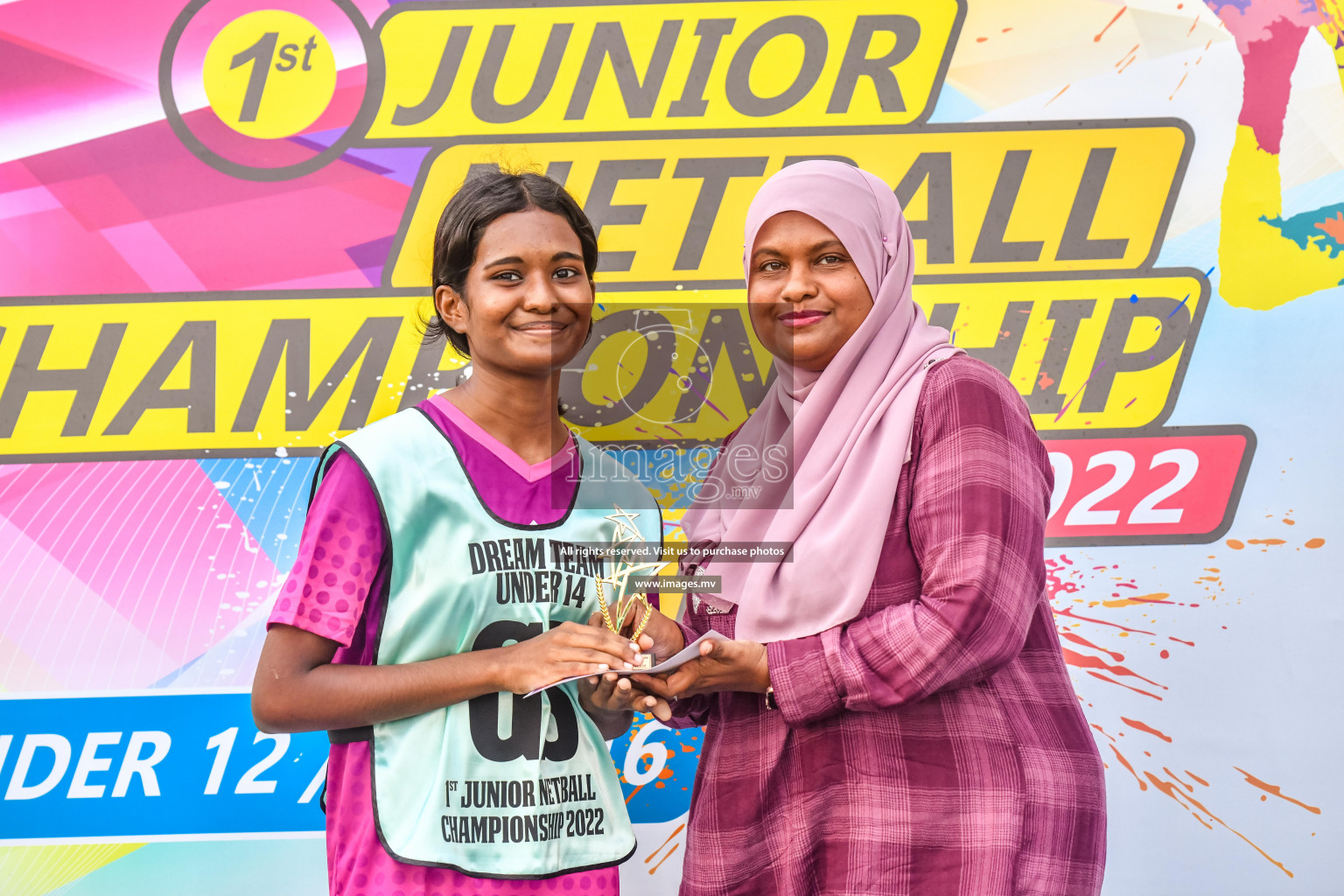 Final of Junior Netball Championship 2022 held in Male', Maldives on 19th March 2022. Photos by Nausham Waheed