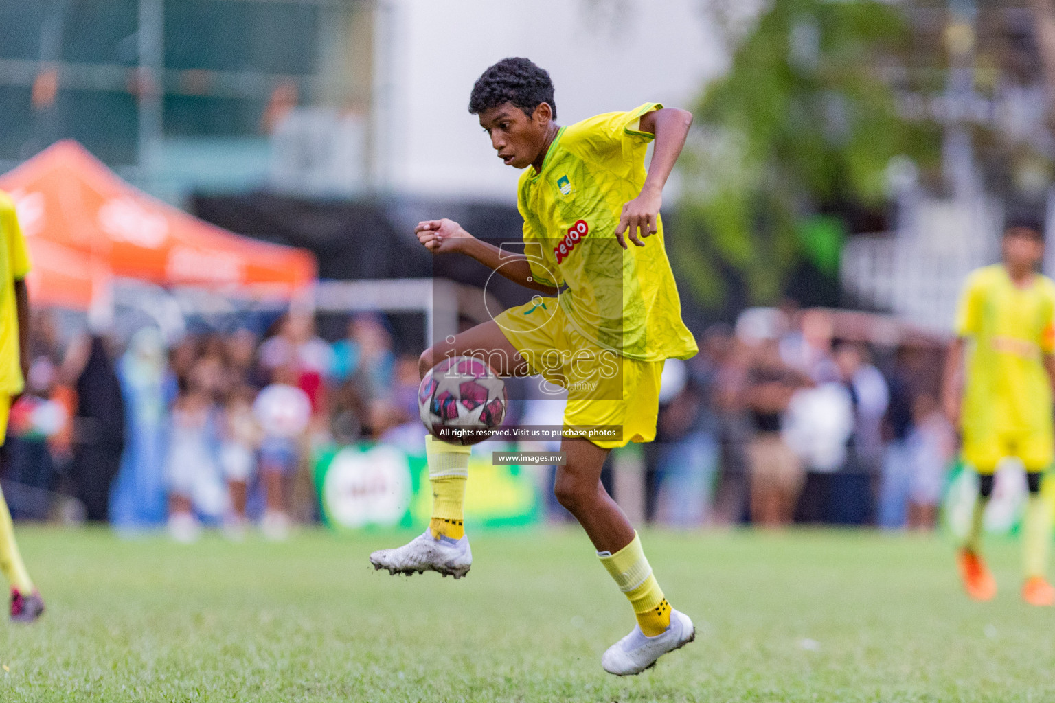 Day 1 of MILO Academy Championship 2023 (u14) was held in Henveyru Stadium Male', Maldives on 3rd November 2023. Photos: Nausham Waheed / images.mv