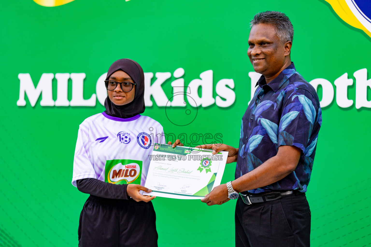 Day 2 of MILO Kids Football Fiesta was held at National Stadium in Male', Maldives on Saturday, 24th February 2024.