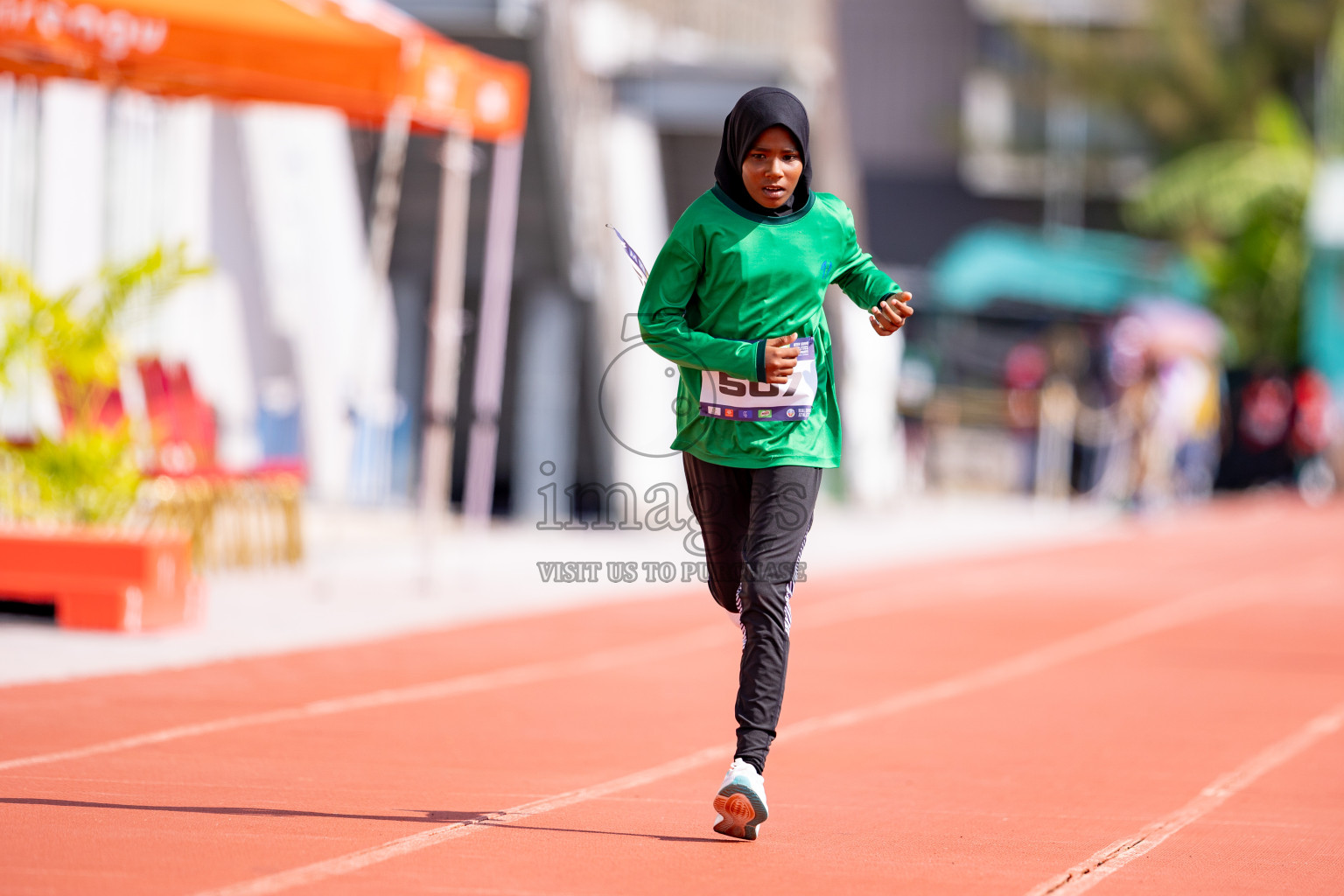 Day 3 of MWSC Interschool Athletics Championships 2024 held in Hulhumale Running Track, Hulhumale, Maldives on Monday, 11th November 2024. 
Photos by: Hassan Simah / Images.mv