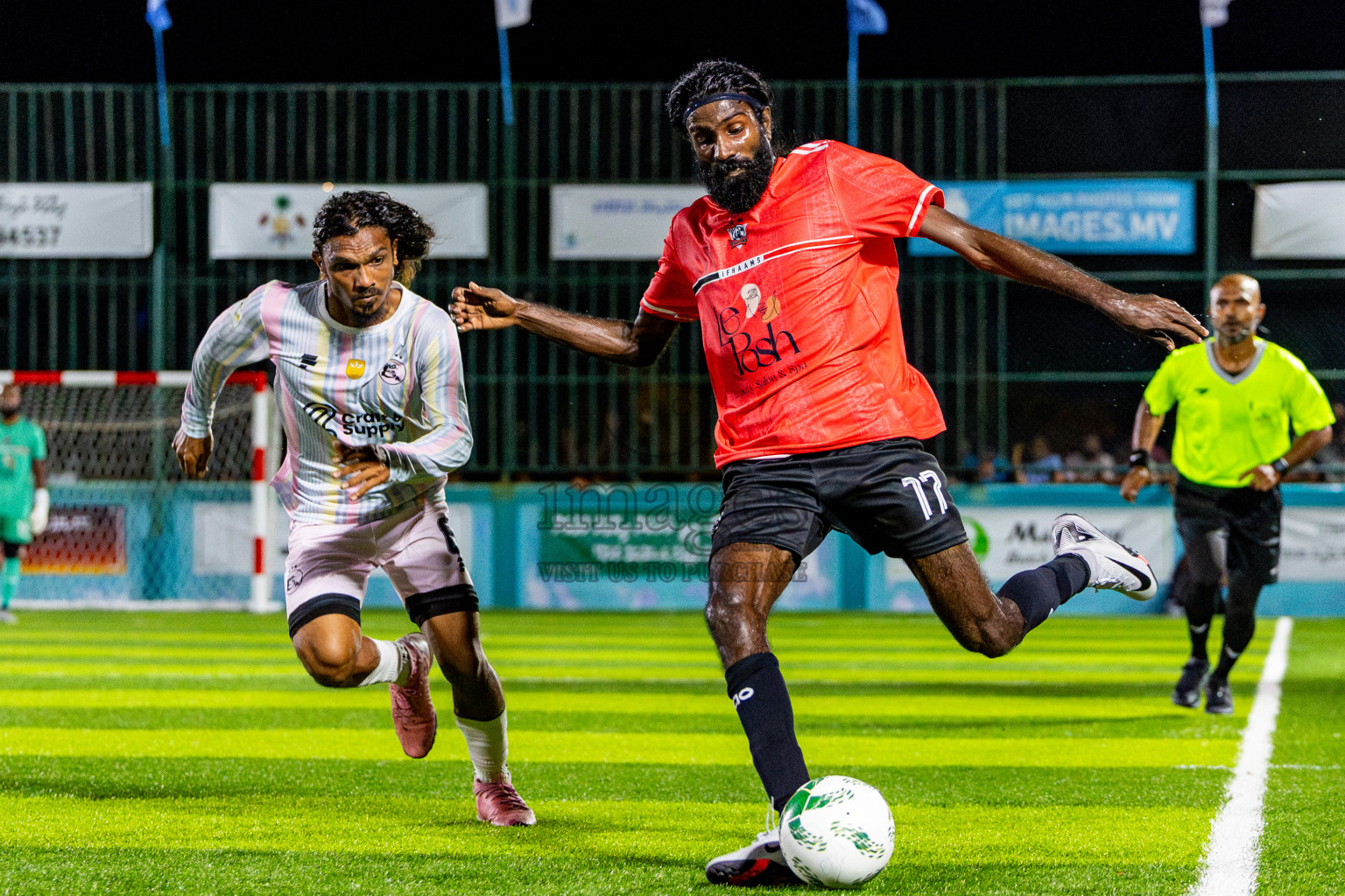 Ifhaams vs J Kovi Goani in Day 1 of Laamehi Dhiggaru Ekuveri Futsal Challenge 2025 was held on Thursday, 24th July 2025, at Dhiggaru Futsal Ground, Dhiggaru, Maldives Photos: Nausham Waheed / images.mv