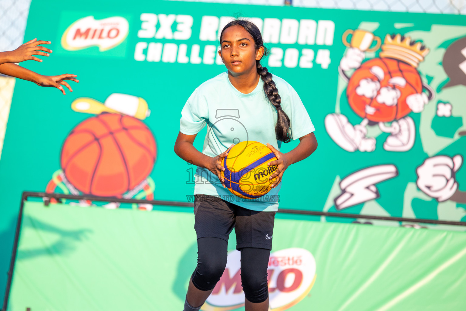 Day 2 of MILO Ramadan 3x3 Challenge 2024 was held in Ekuveni Outdoor Basketball Court at Male', Maldives on Wednesday, 13th March 2024.
Photos: Ismail Thoriq / images.mv