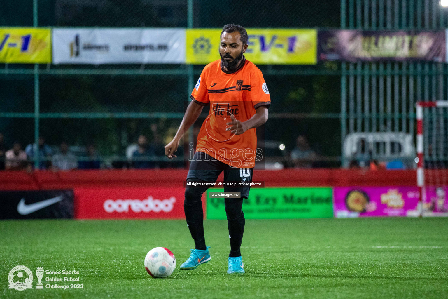 Th. Hirilandhoo vs Th. Omadhoo in Day 4 of Golden Futsal Challenge 2023 on 08 February 2023 in Hulhumale, Male, Maldives