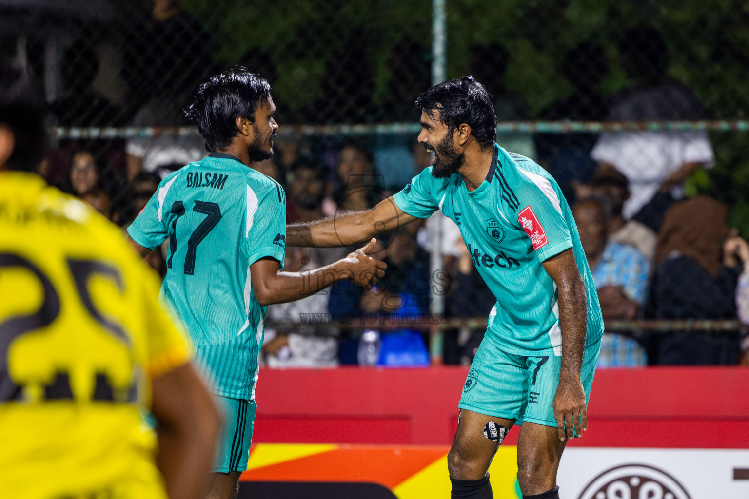 S Feydhoo vs S Hithadhoo in Seenu Atoll Final in Day 24 of Golden Futsal Challenge 2025 was held on Tuesday , 28th January 2025, in Hulhumale', Maldives. Photos: Nausham Waheed / images.mv