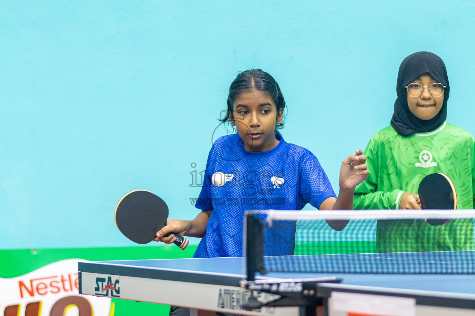Day 3 of Interschool Table Tennis Tournament 2025 held at Male' TT Hall, Male', Maldives on Saturday, 17th May 2025. Photos By: Mohamed Mahfooz Moosa / images.mv