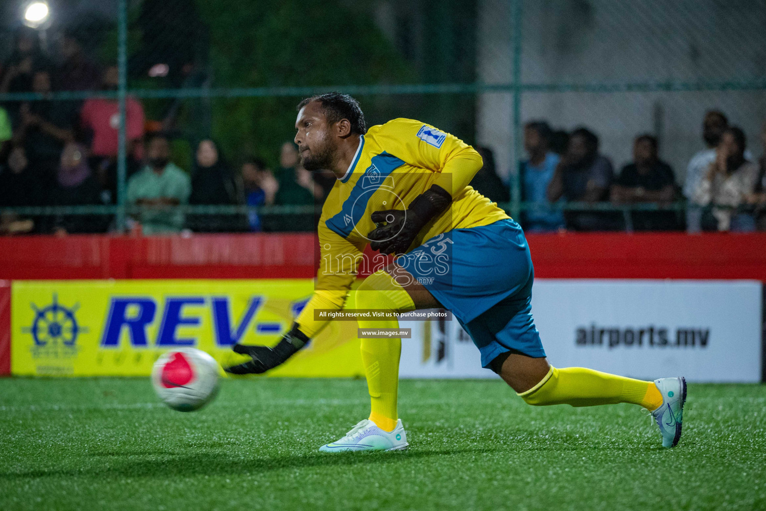 Sh. Milandhoo vs Sh. Maroshi in Day 2 of Golden Futsal Challenge 2023 on 06 February 2023 in Hulhumale, Male, Maldives