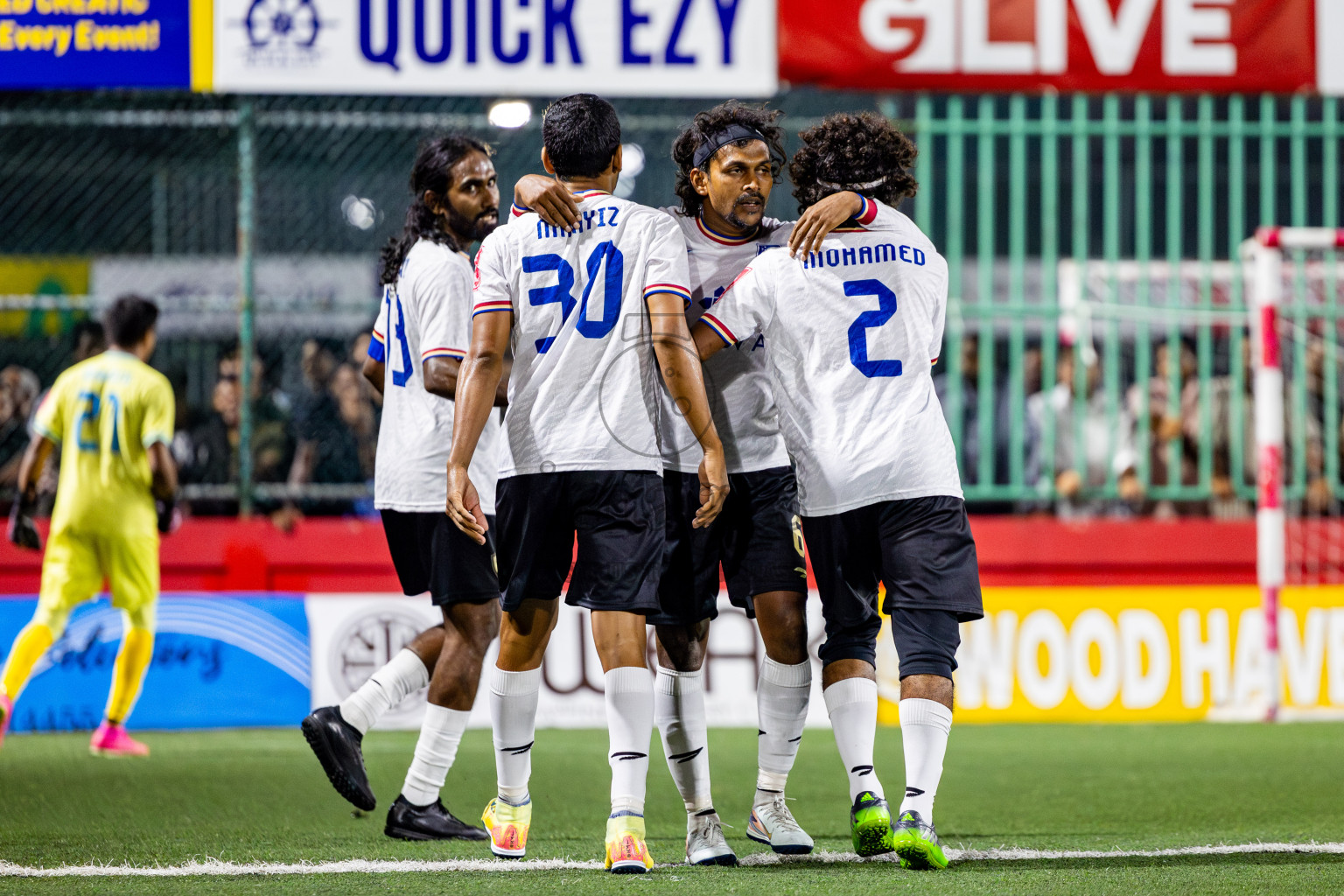 DH Maaenboodhoo vs DH Kudahuvadhoo in Dhaalu Atoll Finals in Day 25 of Golden Futsal Challenge 2025 was held on Wednesday , 28th January 2025, in Hulhumale', Maldives. Photos: Nausham Waheed / images.mv