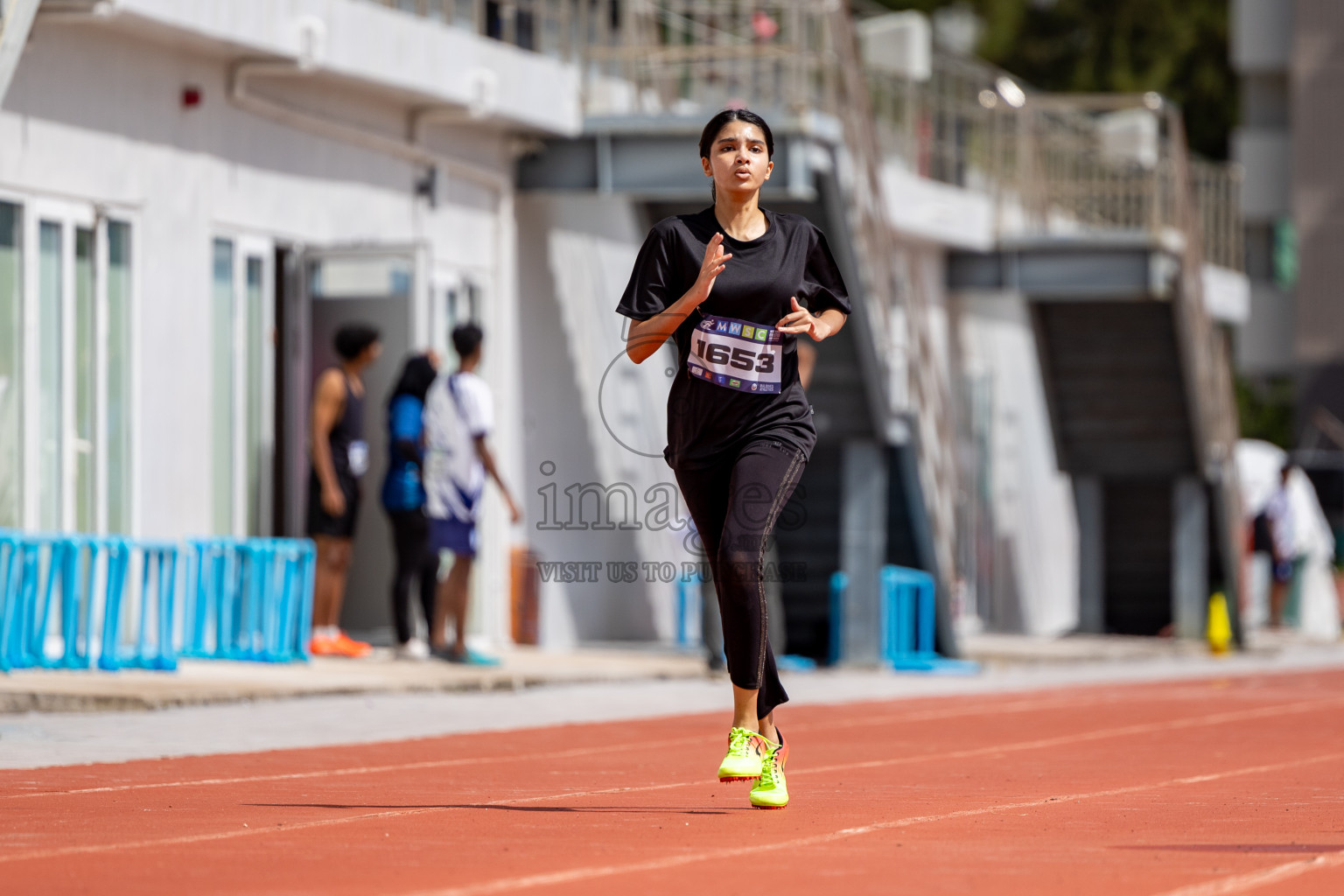 Day 2 of MWSC Interschool Athletics Championships 2024 held in Hulhumale Running Track, Hulhumale, Maldives on Sunday, 10th November 2024. 
Photos by:  Hassan Simah / Images.mv