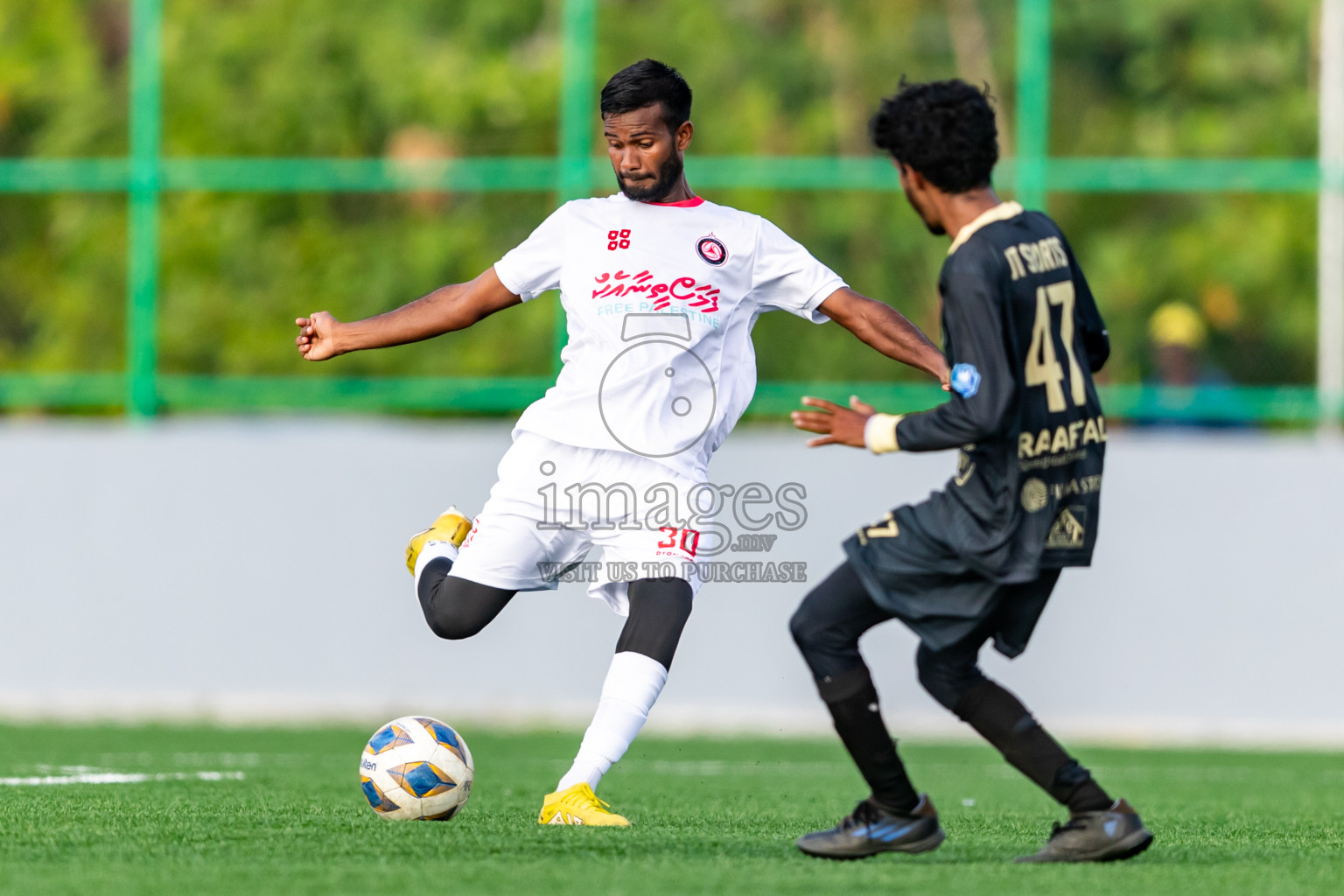 Furious FC vs JT Sports from Manadhoo Council Cup 2024 in N Manadhoo Maldives on Saturday, 24th February 2023. Photos: Nausham Waheed / images.mv