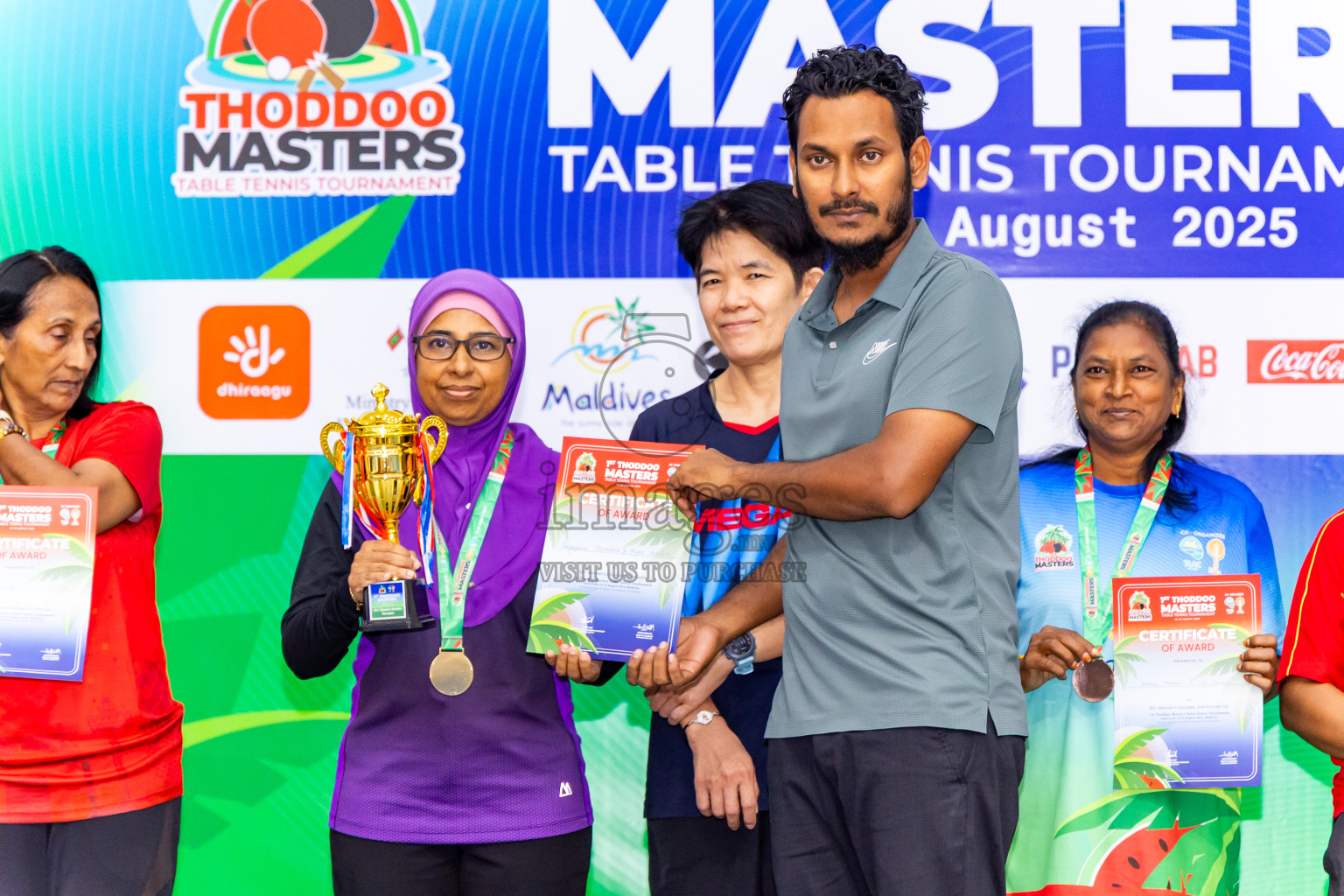Day 4 of 1st Thoddoo Masters Table Tennis Tournament was held on Sunday, 24th August 2025 in AA Thoddoo, Maldives. Photos: Nausham Waheed / images.mv