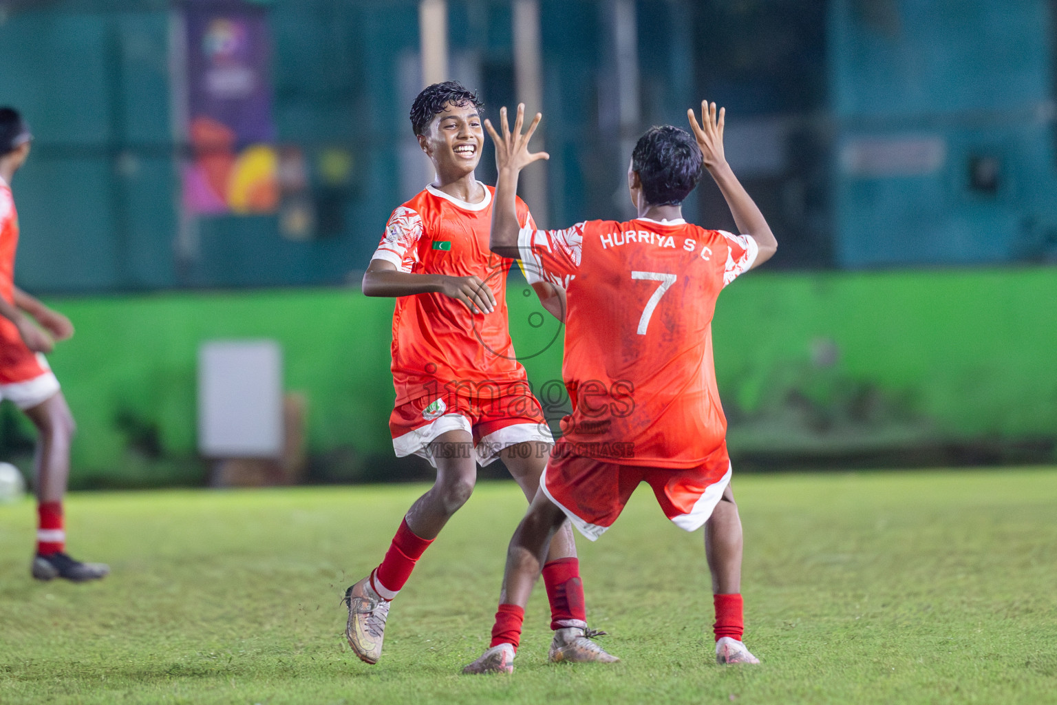 SUS vs Huriyya (U14) in Dhivehi Youth League 2024 - Day 2. Matches held at Henveiru Stadium on 22nd November 2024 , Friday. Photos: Shuu Abdul Sattar/ Images.mv