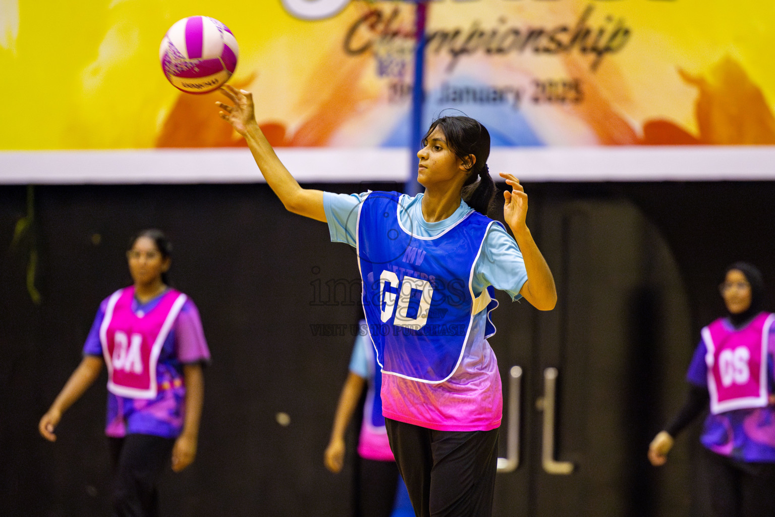 MV Netters Acadamy vs N Sports Academy in Day 2 of 3rd Junior Championship - Netball association of Maldives, held at Social Center on Monday 20th January 2025 . Photos by Nausham Waheed