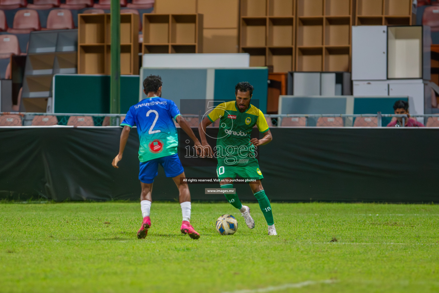 Dhivehi Premier League 2023 - Maziya Sports & Recreation vs Super United Sports, held in National Football Stadium, Male', Maldives  Photos: Mohamed Mahfooz Moosa/ Images.mv