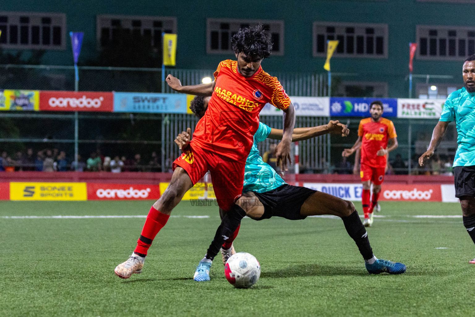 S Maradhoo VS S Maradhoofeydhoo in Day 13 of Golden Futsal Challenge 2024 was held on Saturday, 27th January 2024, in Hulhumale', Maldives Photos: Nausham Waheed / images.mv