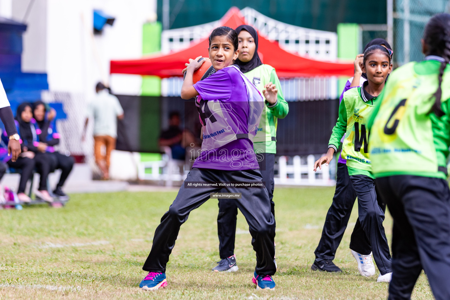 Day 1 of Nestle' Kids Netball Fiesta 2023 held in Henveyru Stadium, Male', Maldives on Thursday, 30th November 2023. Photos by Nausham Waheed / Images.mv