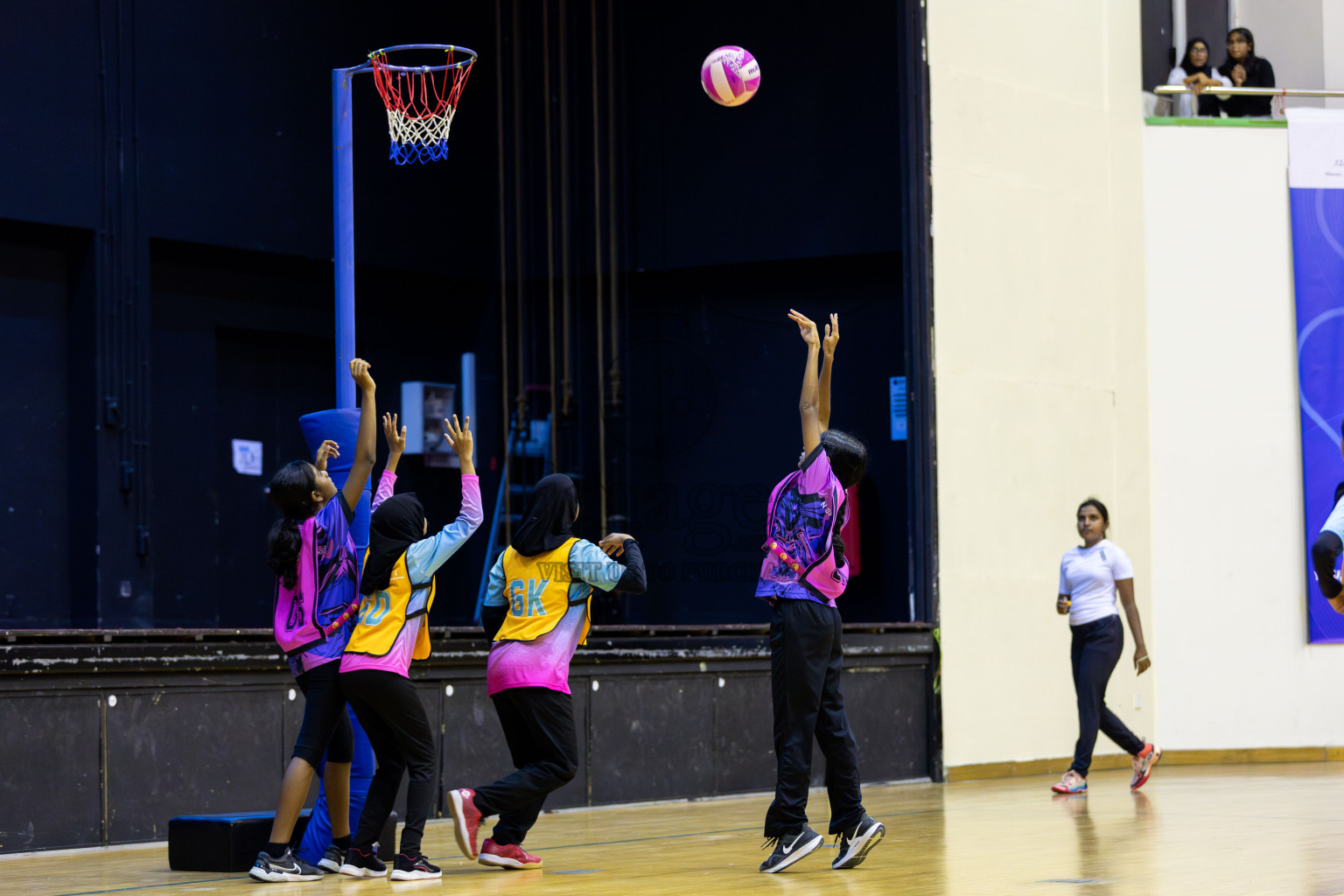 Sports academy A vs Netkids C (U13) in Day 1 of 3rd Junior Championship - Netball association of Maldives, held at Social Center on 19th January 2025 . Photos by Shuu Abdul Sattar / Images.mv