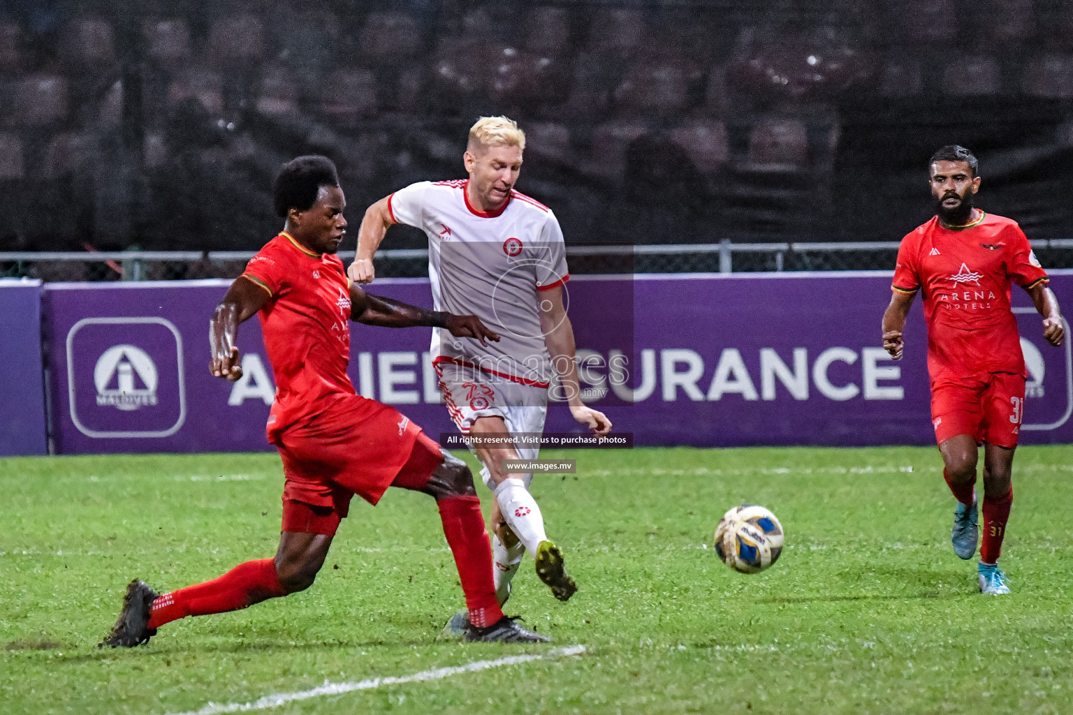 Da Grande vs Buru Sports Club in Dhivehi Premier League Qualification 22 on 27th Aug 2022, held in National Football Stadium, Male', Maldives Photos: Nausham Waheed / Images.mv