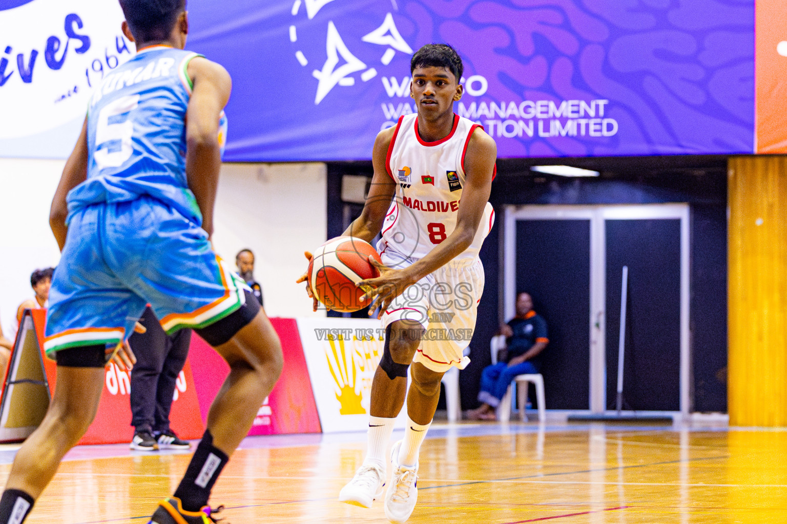 Maldives vs India in Day 2 of Under 16 Asian Cup SABA Qualifiers 2025 was held in Social Center, Male', Maldives on Friday, 13th June 2025. Photos: Nausham Waheed / images.mv