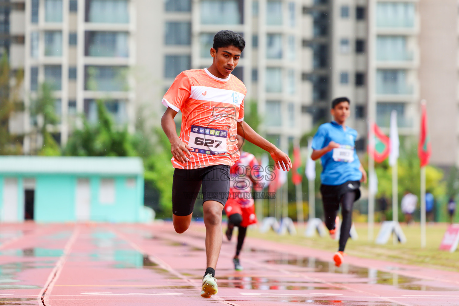 Day 1 of MWSC Interschool Athletics Championships 2024 held in Hulhumale Running Track, Hulhumale, Maldives on Saturday, 9th November 2024. 
Photos by: Ismail Thoriq, Hassan Simah / Images.mv