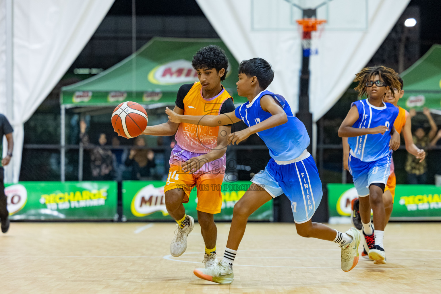 Milo 5 x 5 Junior Challenge 2025 - Basketball tournament held in Basketball Training Center, Male', Maldives on Thursday, 09th October 2025. 
Photo by: Hassan Simah / Images.mv