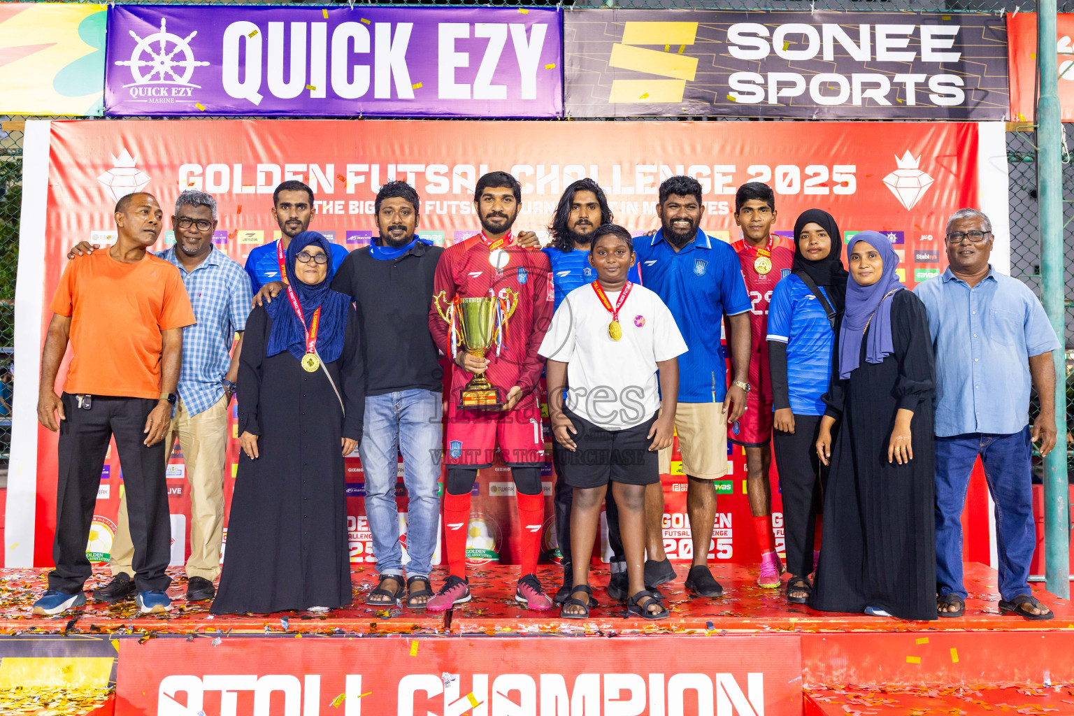 Lh Naifaru vs Lh Kurendhoo in Lhaviyani Atoll Finals Day 26 of Golden Futsal Challenge 2025 was held on Thursday , 30th January 2025, in Hulhumale', Maldives. Photos: Nausham Waheed / images.mv