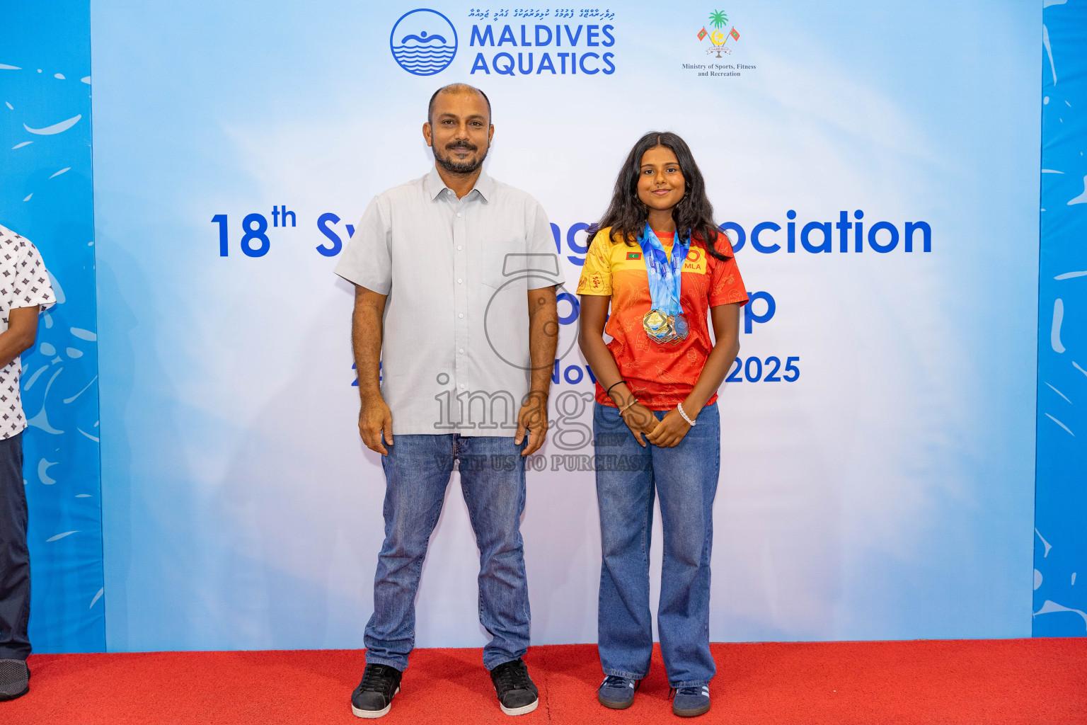 18th Swimming Association Championship 2025, Closing Ceremony was held on Saturday, 29th November 2025 at Swimming Track Hulhumale', Maldives. Photos: Areef Adam / images.mv