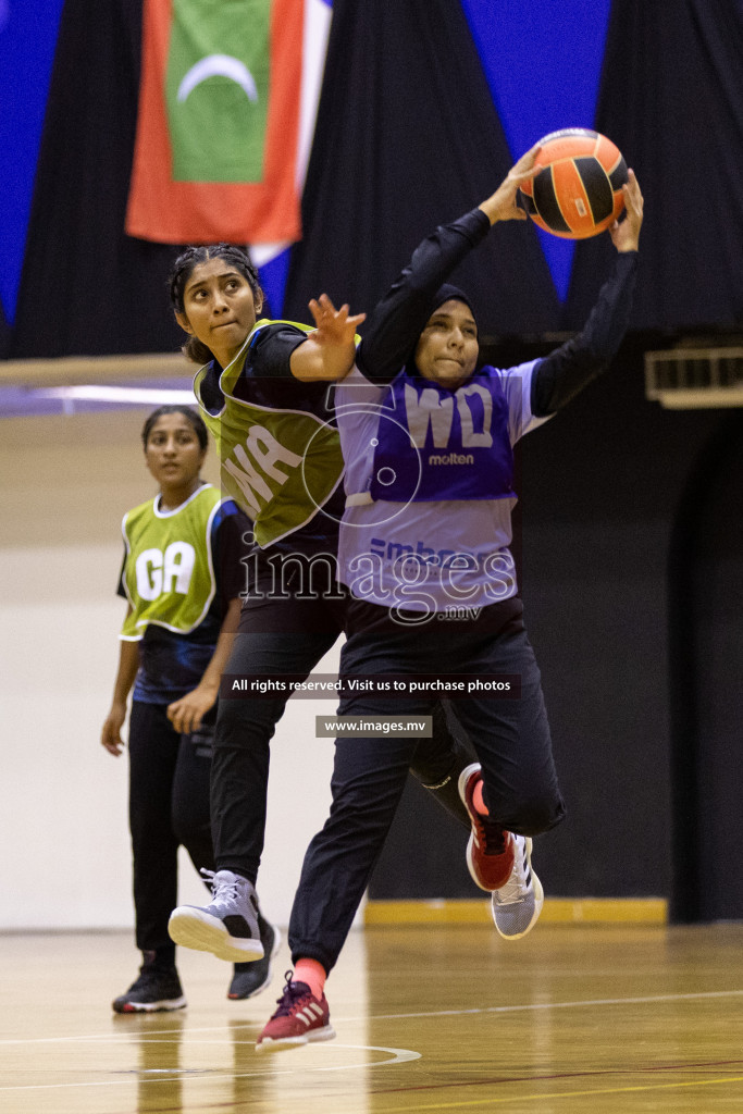 Youth United Sports Club vs Club Vyansa in the 2nd Division Final of Milo National Netball Tournament 2022 on 22nd July 2022 held in Social Center, Male', Maldives. Photographer: Shuu / images.mv