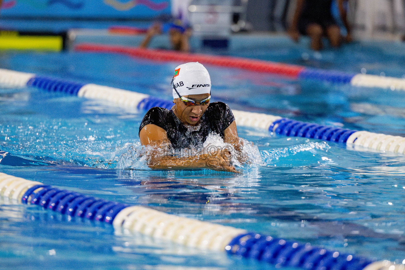 Day 4 of National Swimming Competition 2024 held in Hulhumale', Maldives on Monday, 16th December 2024. 
Photos: Hassan Simah / images.mv