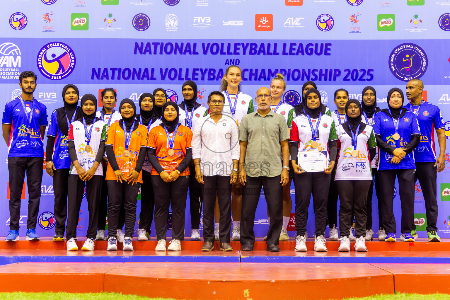 Police Club vs Club Wamco in the Final of Women's Division of National Volleyball Championship 2025 held in Male', Maldives on Sunday, 4th May 2025 at Social Center Indoor Hall Photos By: Nausham Waheed / images.mv
