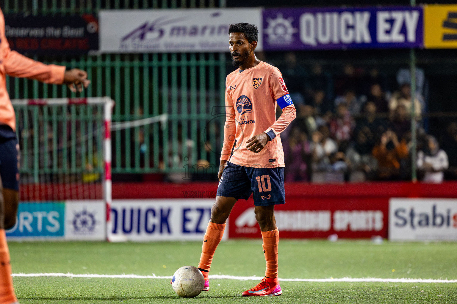 GDh Vaadhoo vs GDh Gadhdhoo in Gaafu Dhaal Atoll Final in Day 24 of Golden Futsal Challenge 2025 was held on Tuesday , 28th January 2025, in Hulhumale', Maldives. Photos: Nausham Waheed / images.mv