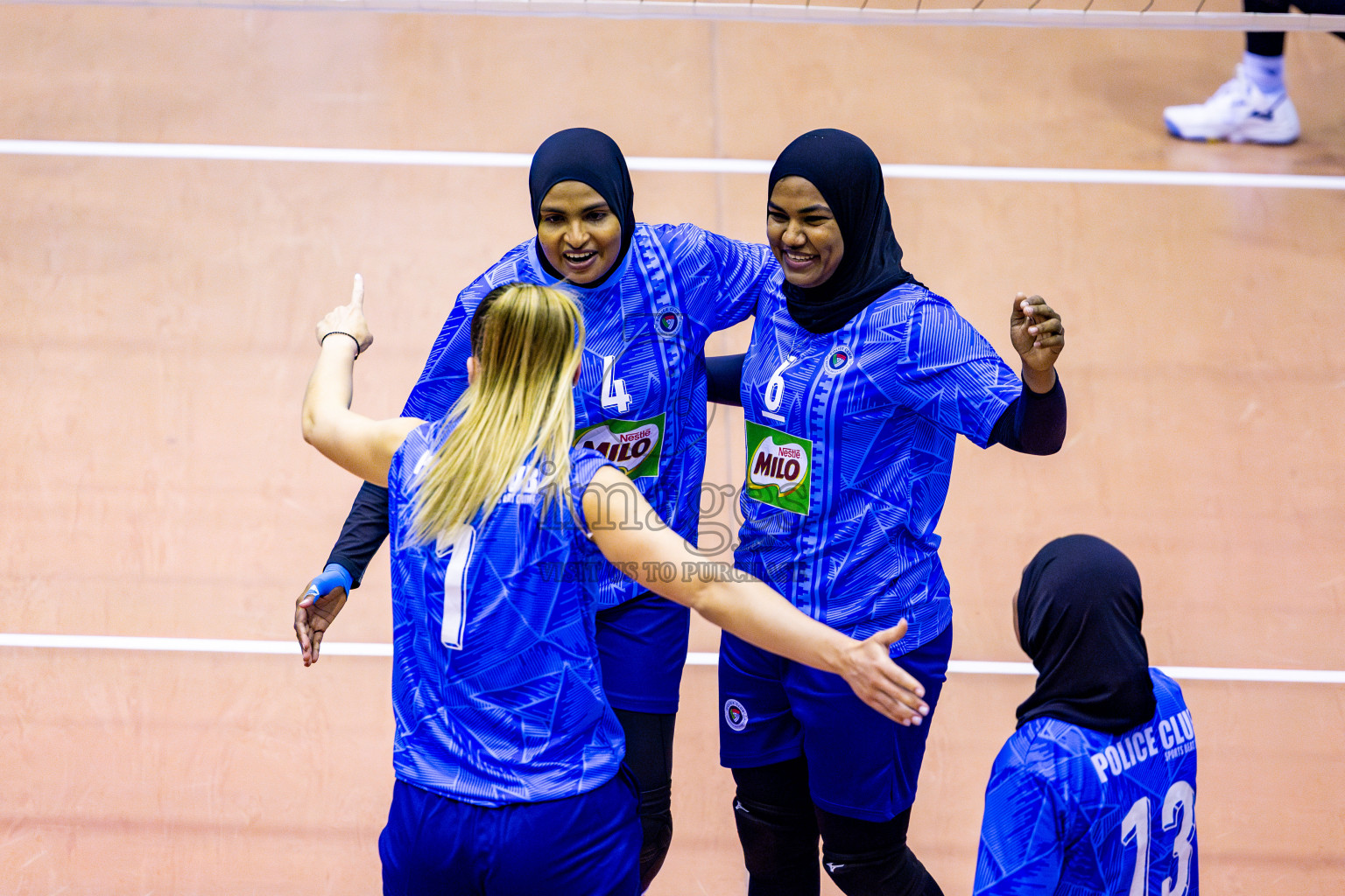 Police Club vs Huraa Community Club in Day 6 of Women's Division of VAM Cup 2025 held in Male', Maldives on Monday, 14th April 2025 at Social Center Indoor Hall Photos By: Nausham Waheed / images.mv