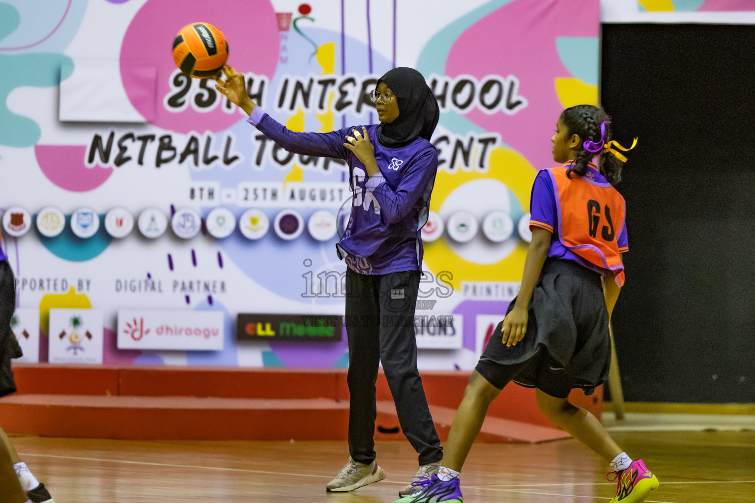 Day 12 of 25th Inter-School Netball Tournament was held in Social Center at Male', Maldives on Thursday, 22nd August 2024.