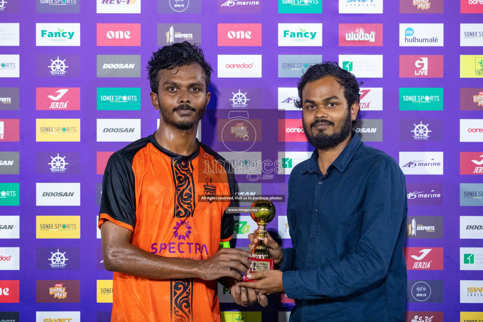 ADh. Hangnaameedhoo vs ADh. Dhagethi in Day 7 of Golden Futsal Challenge 2023 on 11 February 2023 in Hulhumale, Male, Maldives