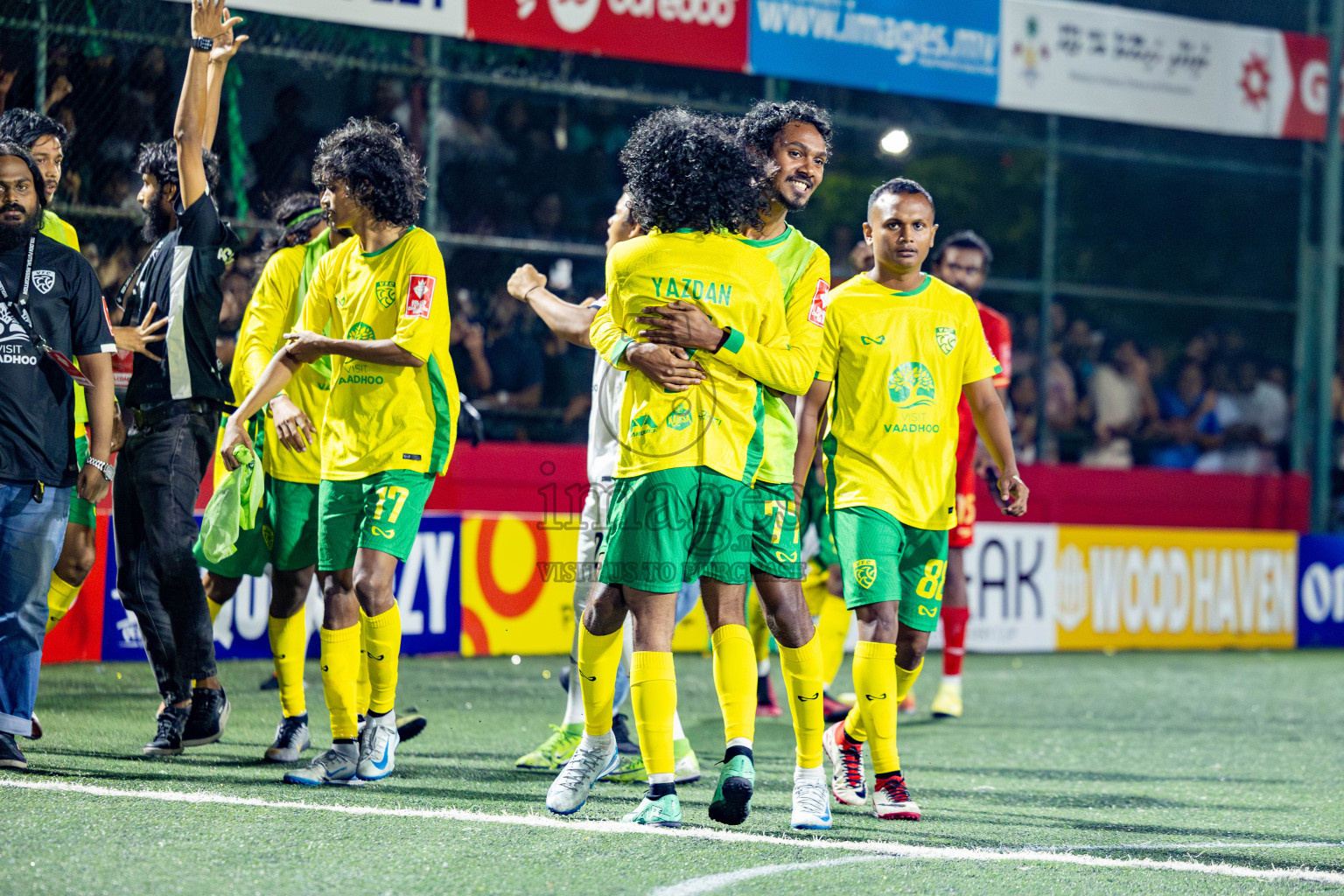 GA. Dhevvadhoo VS GDh. Vaadhoo in zone round on Day 32 of Golden Futsal Challenge 2025 was held on Wednesday , 5th February 2025, in Hulhumale', Maldives. 
Photos: Hassan Simah / images.mv