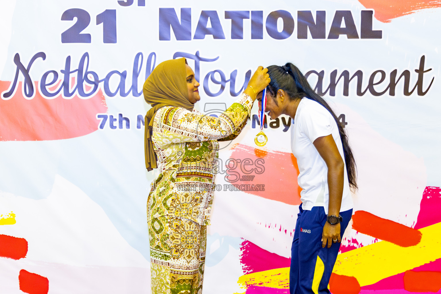 Club Matrix vs Club Green Streets in Final of 21st National Netball Tournament was held in Social Canter at Male', Maldives on Wednesday, 22nd May 2024. Photos: Nausham Waheed / images.mv