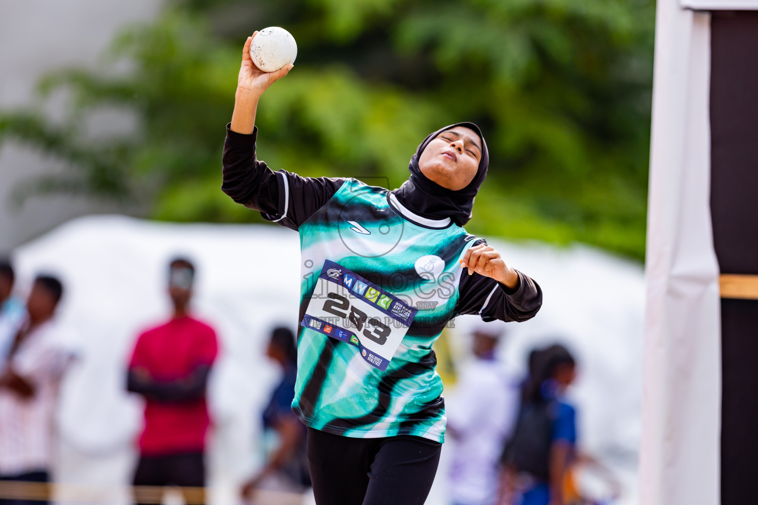 Day 6 of MWSC Interschool Athletics Championships 2024 held in Hulhumale Running Track, Hulhumale, Maldives on Thursday, 14th November 2024. Photos by: Nausham Waheed / Images.mv