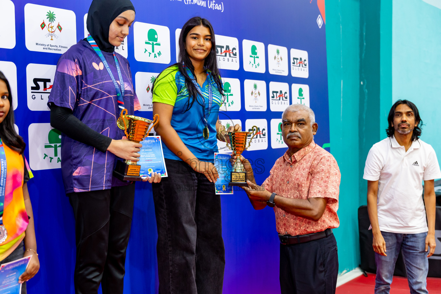 Finals of 30th Table Tennis Association Championship 2025 was held on Saturday, 20th September 2025 in Male' TT Hall, Male', Maldives. Photos: Nausham Waheed / images.mv