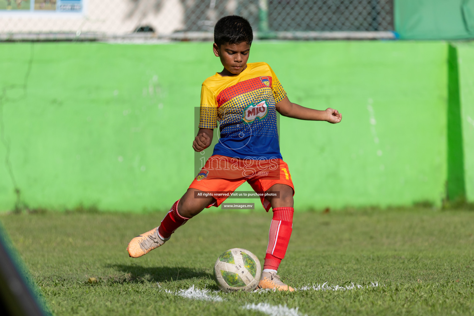 Day 1 of MILO Academy Championship 2023 (U12) was held in Henveiru Football Grounds, Male', Maldives, on Friday, 18th August 2023. Photos: Mohamed Mahfooz Moosa / images.mv