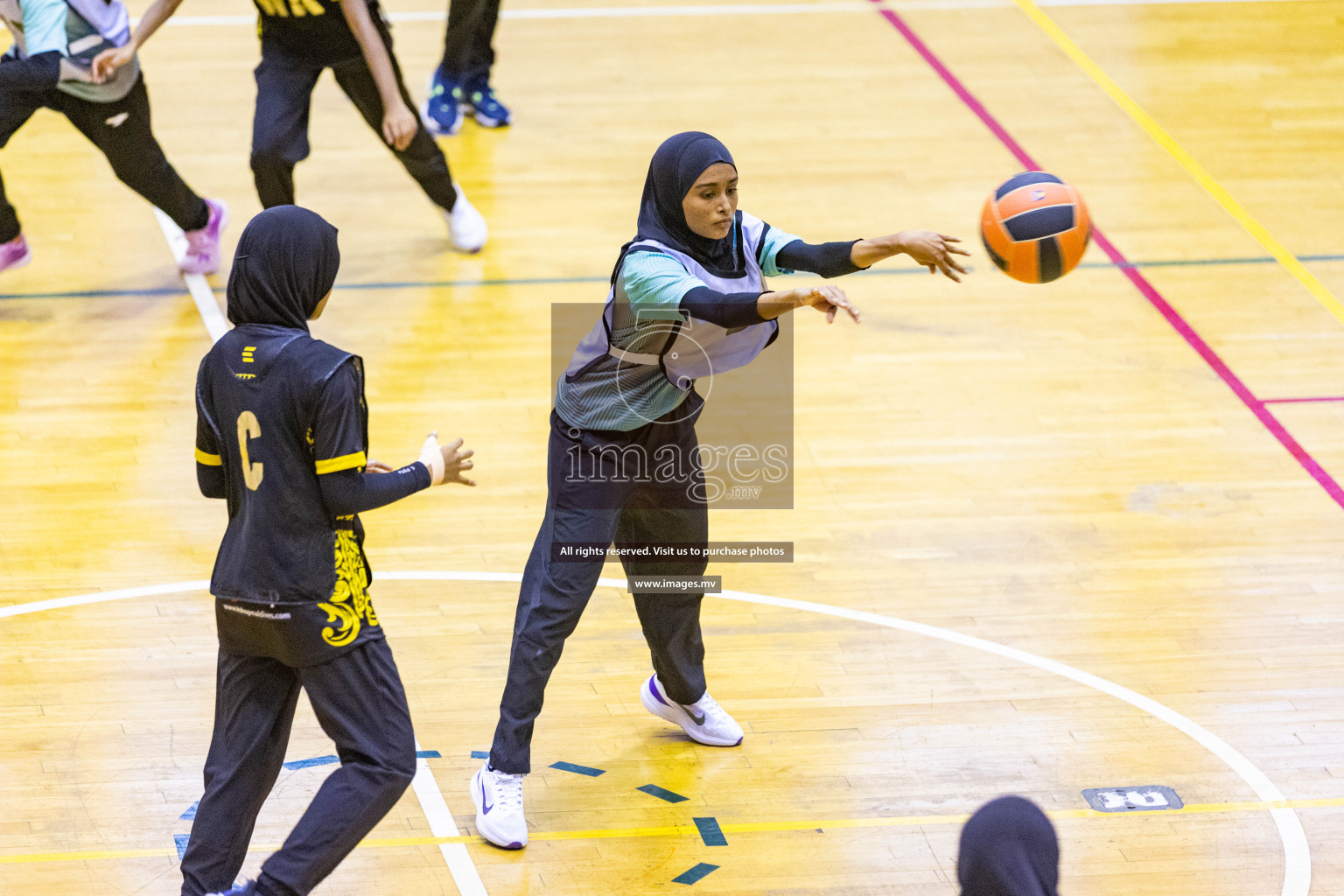 Day7 of 24th Interschool Netball Tournament 2023 was held in Social Center, Male', Maldives on 2nd November 2023. Photos: Nausham Waheed / images.mv