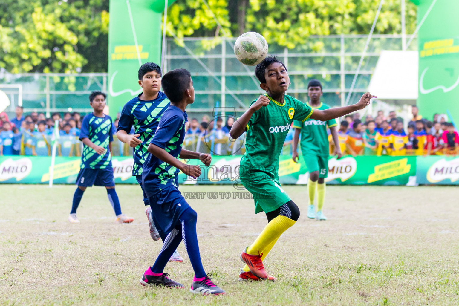 Day 4 of MILO Academy Championship 2024 - U12 was held at Henveiru Grounds in Male', Maldives on Sunday, 7th July 2024. Photos: Nausham Waheed / images.mv