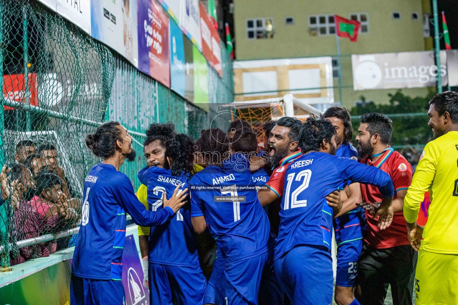 STO RC Vs Team Fenaka in the Quarter Finals of Club Maldives 2021 held in Hulhumale, Maldives on 13 December 2021. Photos: Shu Abdul Sattar / images.mv