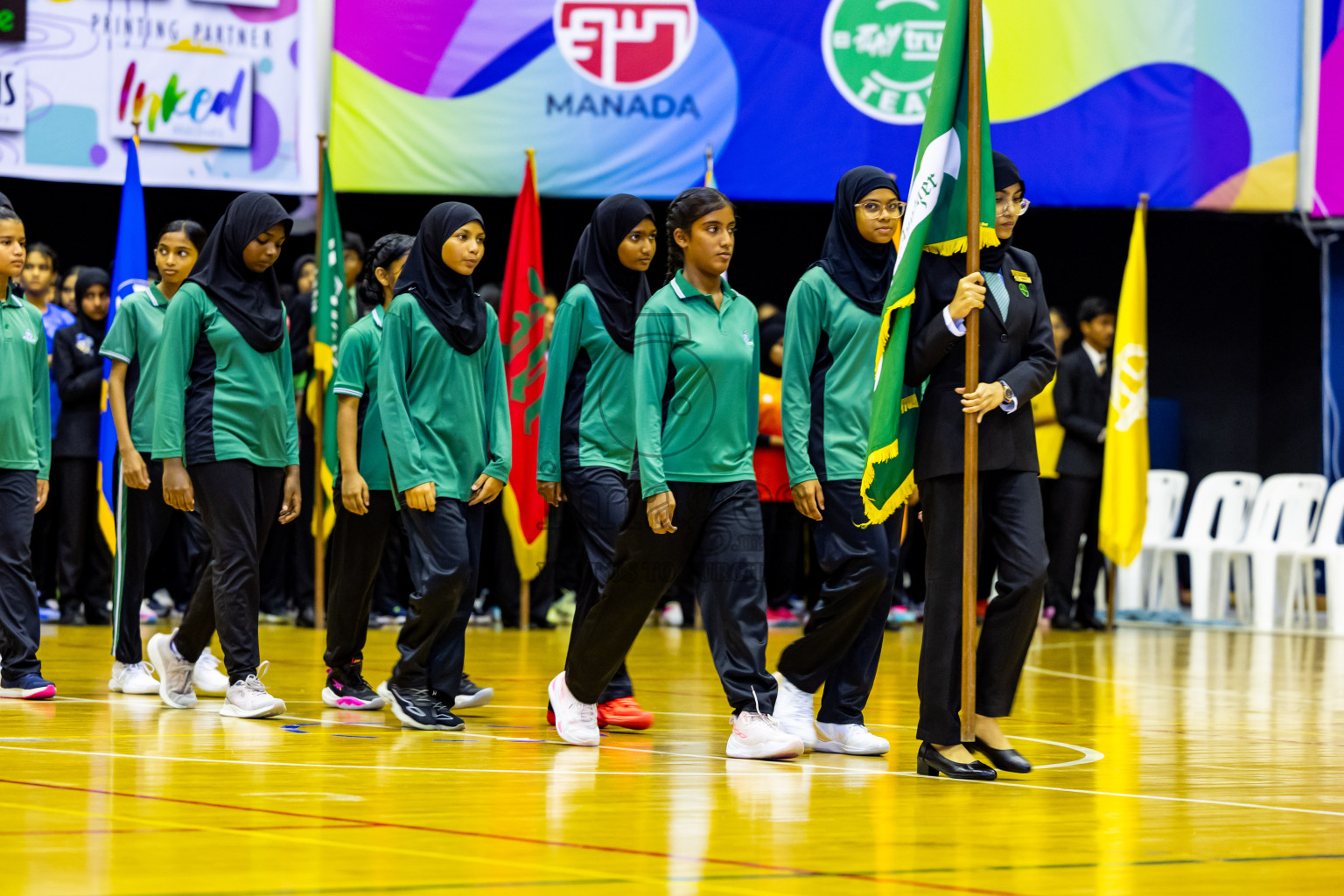 Day 1 of 25th Milo Inter-School Netball Tournament was held in Social Center at Male', Maldives on Thursday, 8th August 2024. Photos: Nausham Waheed / images.mv