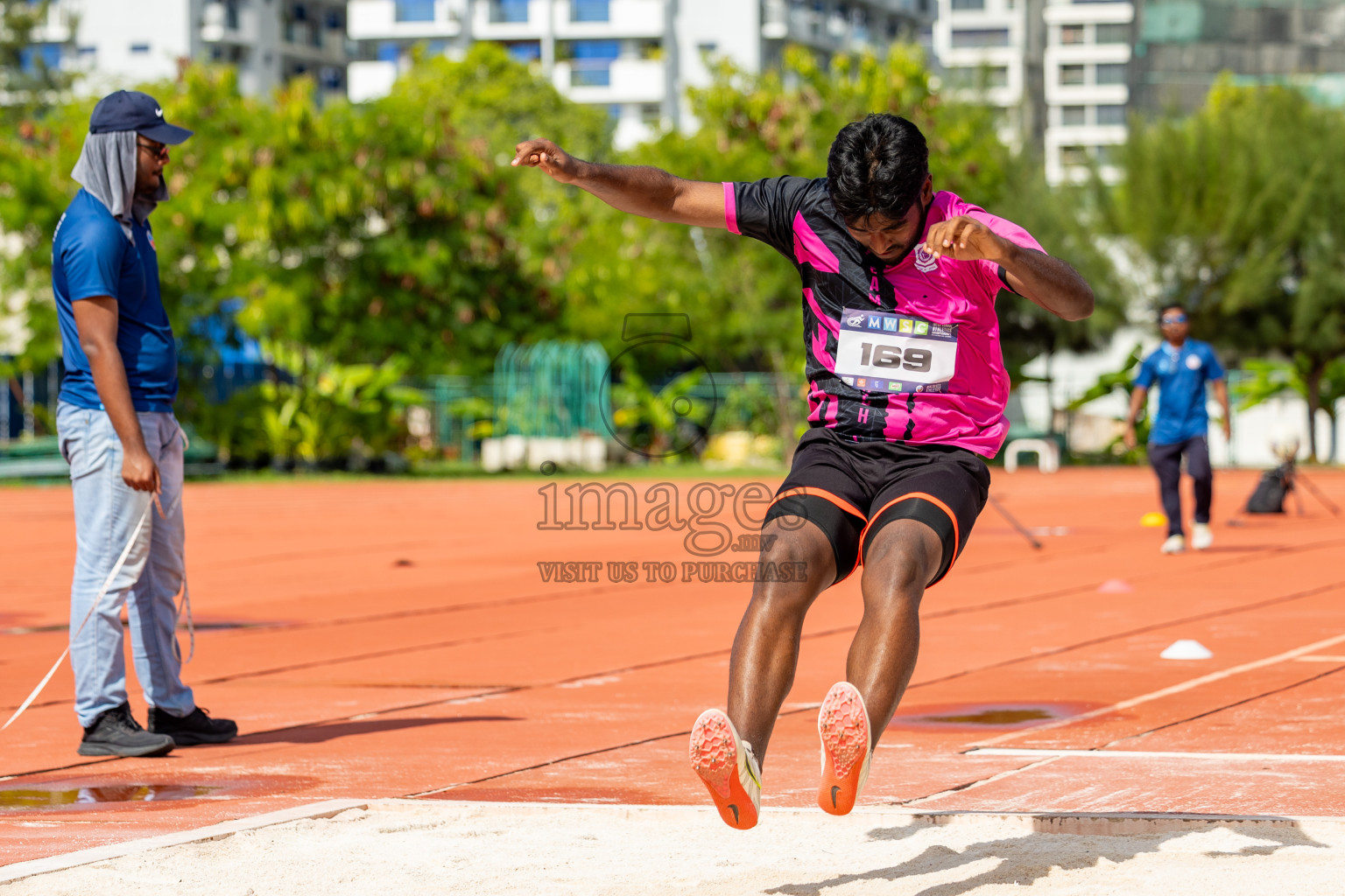 Day 2 of MWSC Interschool Athletics Championships 2024 held in Hulhumale Running Track, Hulhumale, Maldives on Sunday, 10th November 2024. 
Photos by:  Hassan Simah / Images.mv