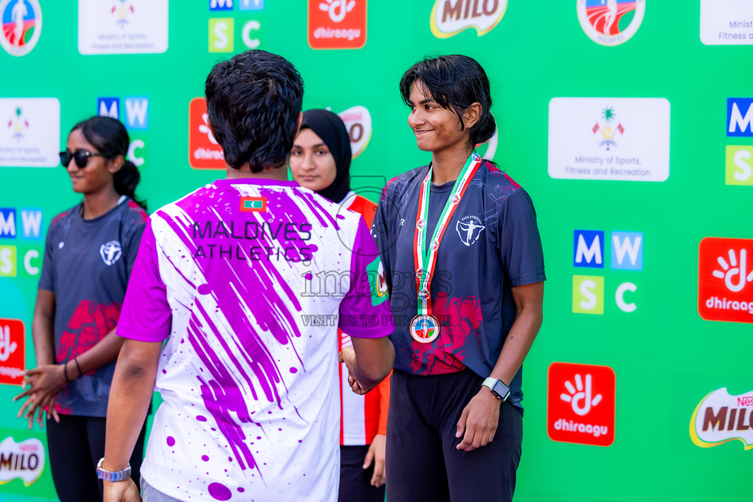 Day 2 of 12th Milo Association Championships was held in Ekuveni Track at Male', Maldives on Friday, 25th April 2025. Photos: Nausham Waheed / images.mv