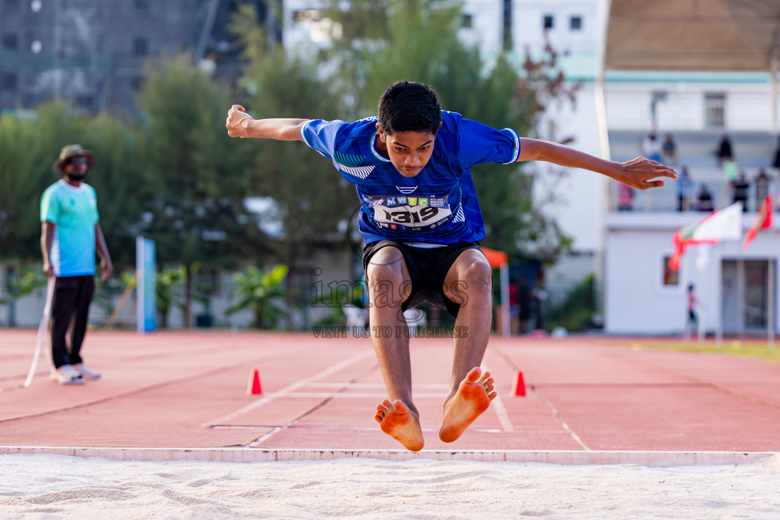 Day 3 of MWSC Interschool Athletics Championships 2024 held in Hulhumale Running Track, Hulhumale, Maldives on Monday, 11th November 2024. Photos by: Nausham Waheed / Images.mv